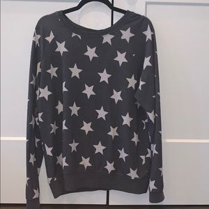 Grey star graphic sweatshirt
